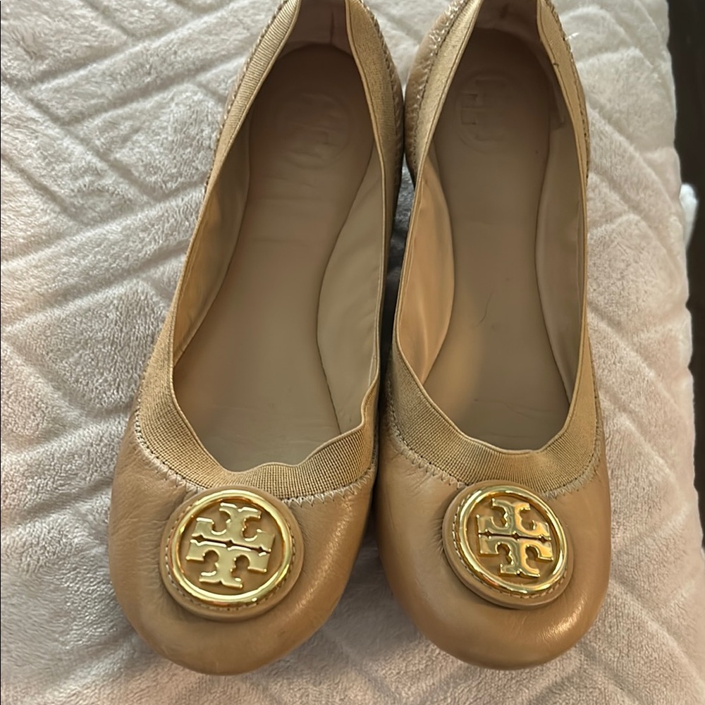 Tory Burch Tan Ballet Flats